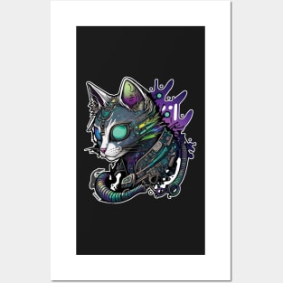 Cyber Kitty T-Shirt 4 Posters and Art